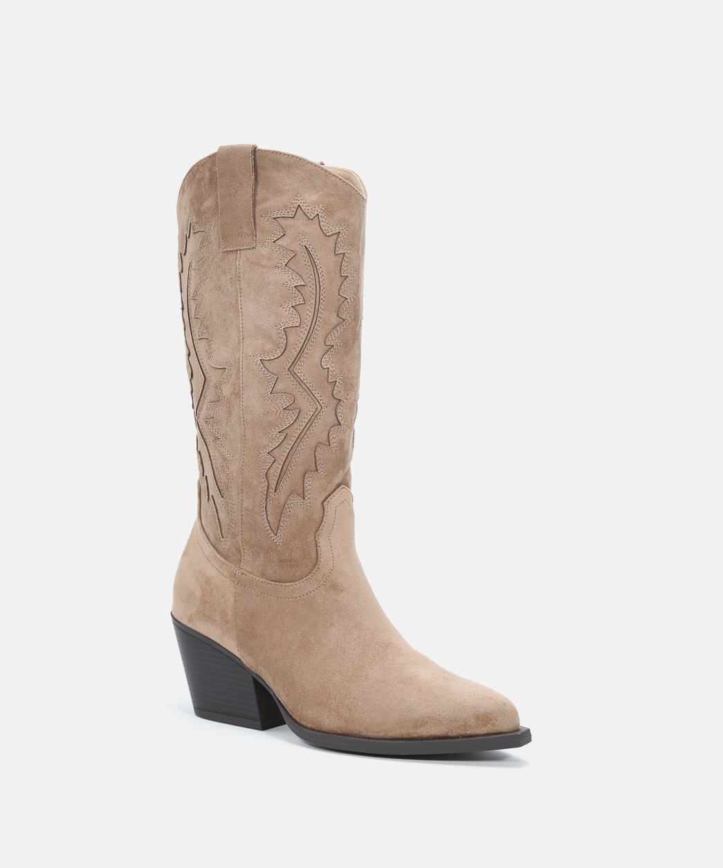 Botas cowboy bordado tacón  image number null